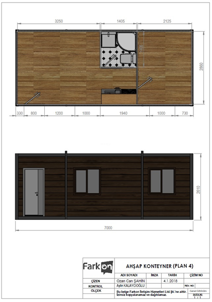 AHŞAP KONTEYNER (PLAN 4)